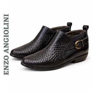 Enzo Angiolini Women’s Woven Leather Ankle Boots Size 7